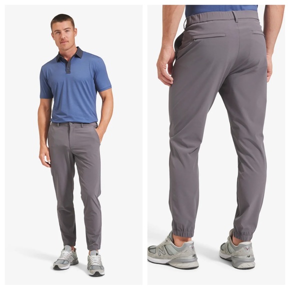 Mizzen + Main Helmsman Jogger Pant 4-Way Stretch Wrinkle-Resistant Charcoal Grey